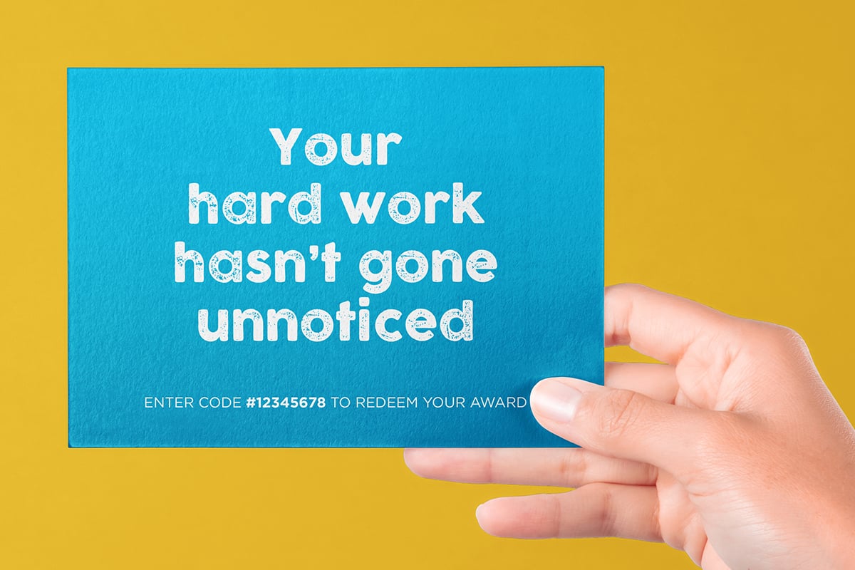 manager-led rewards - eCard example about hard work