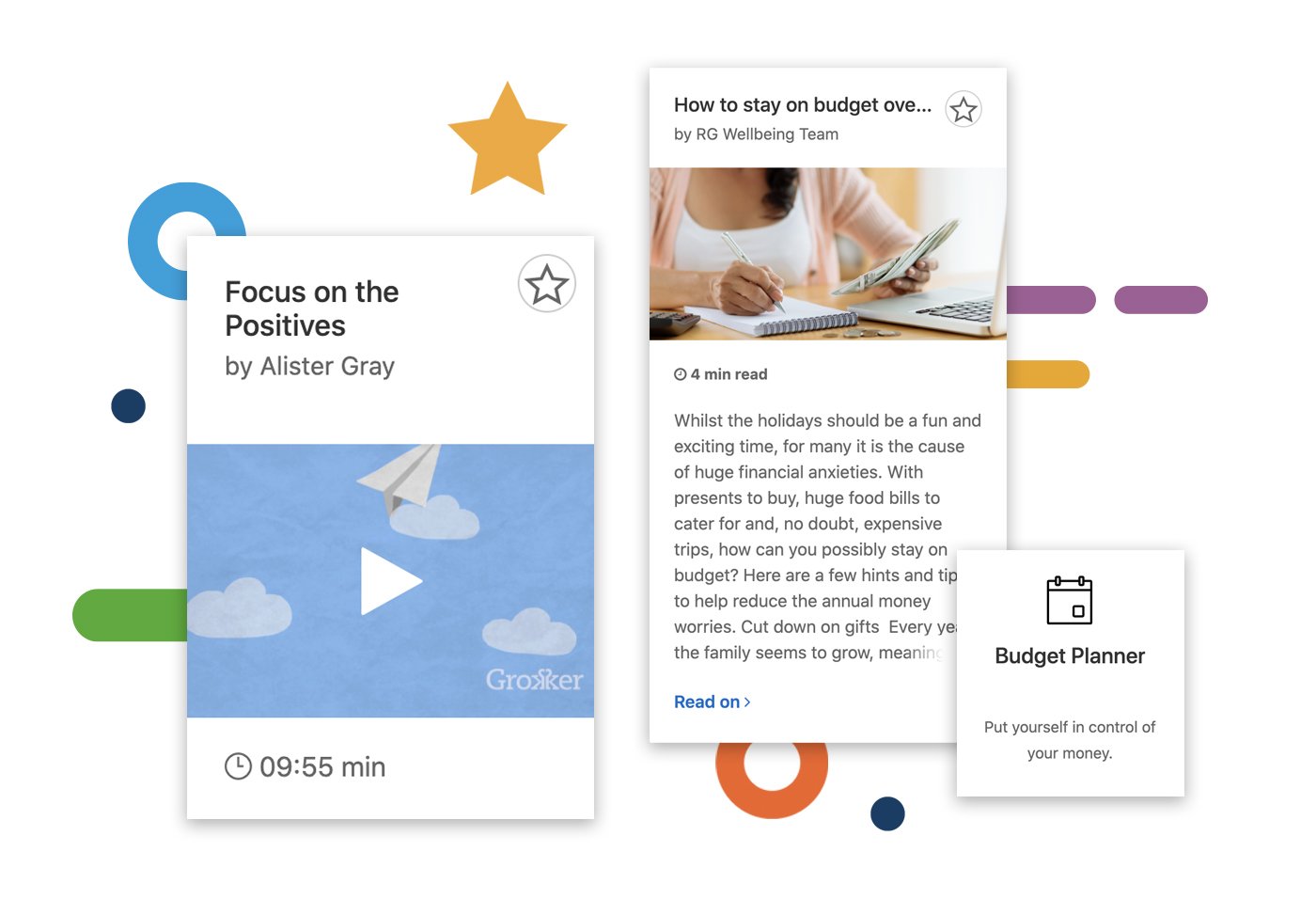 employee wellbeing - focus on positives example content