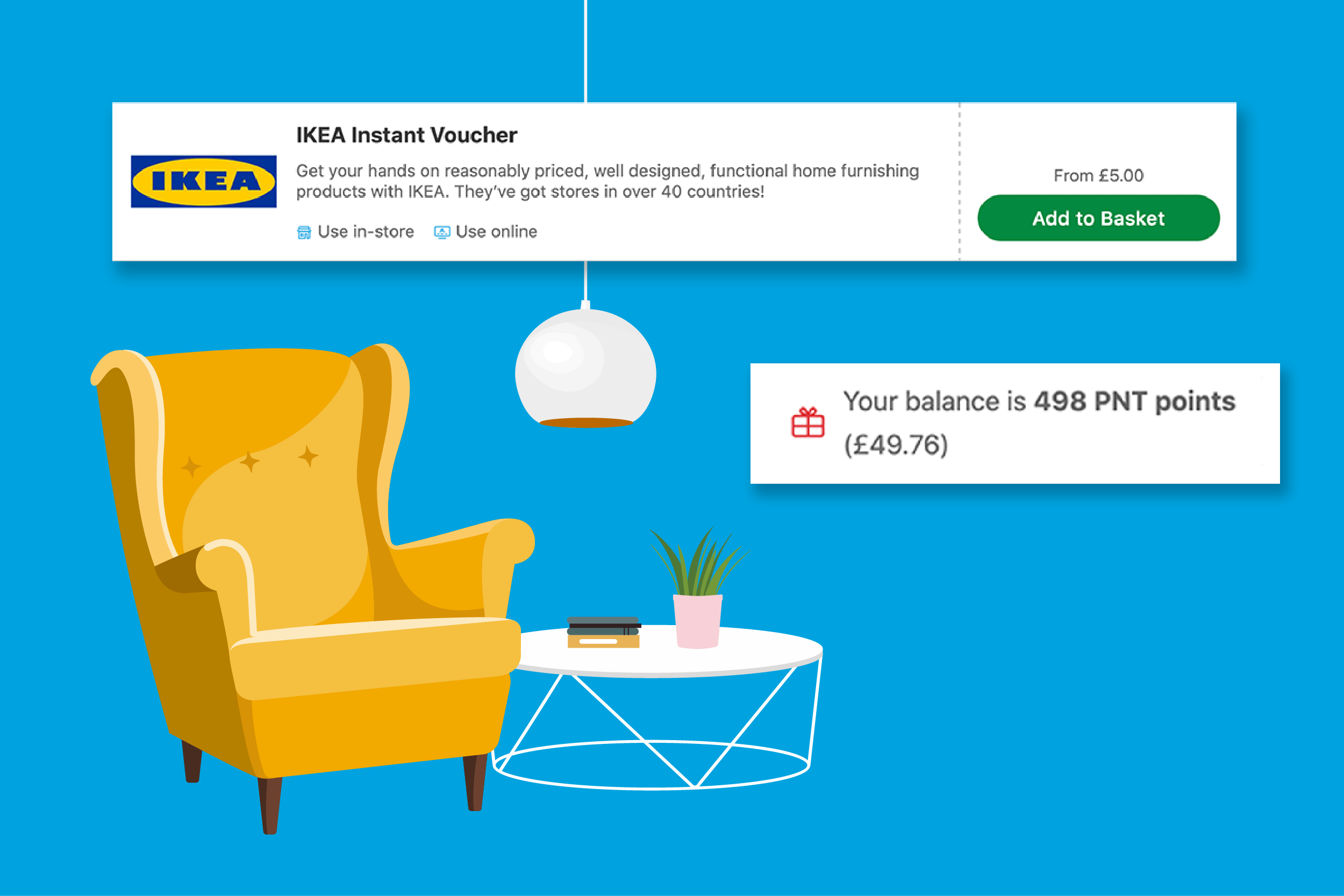 Reward Marketplace - Instant Voucher example