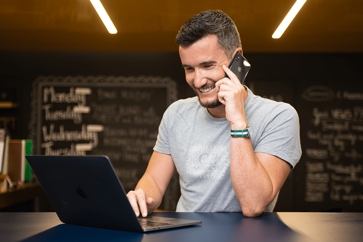 Reward Marketplace - happy employee at home