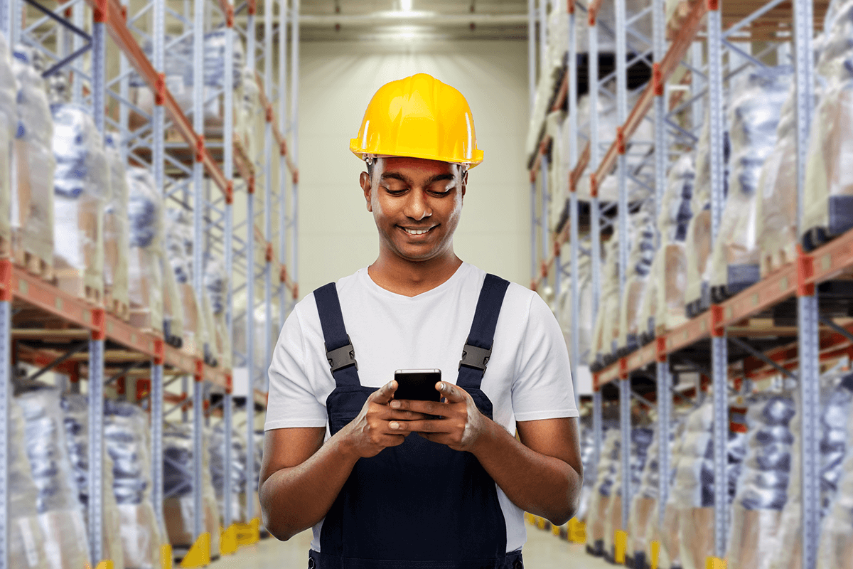 frontline employee in warehouse